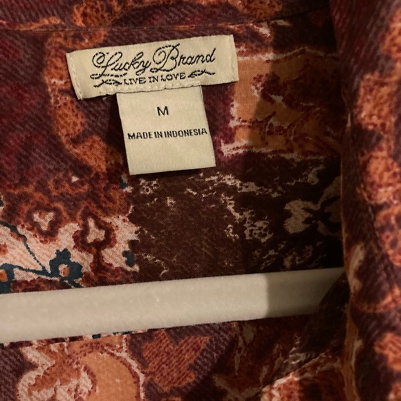 Lucky Brand Ladies Patchwork Button Down Shirt - Picture 7 of 11